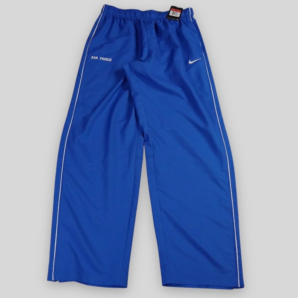 Nike Air Force Pants Mens Large Blue Athletic Track Dri-Fit Ankle Zip Falcons